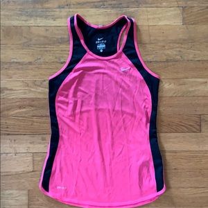 Nike Running tank, XS, pink and black!